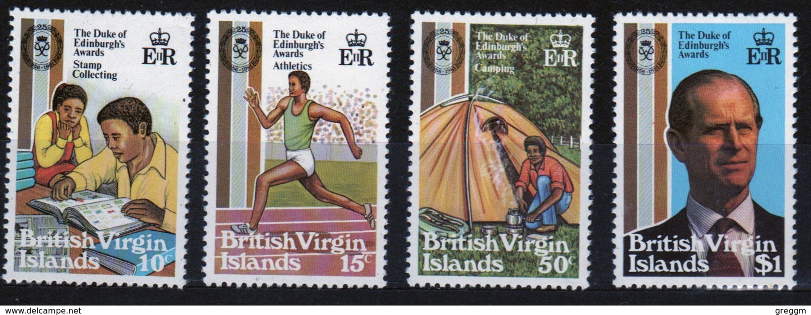 British Virgin Islands 1981 Queen Elizabeth Set Of Stamps Celebrating Duke Of Edinburgh Award Scheme. - British Virgin Islands