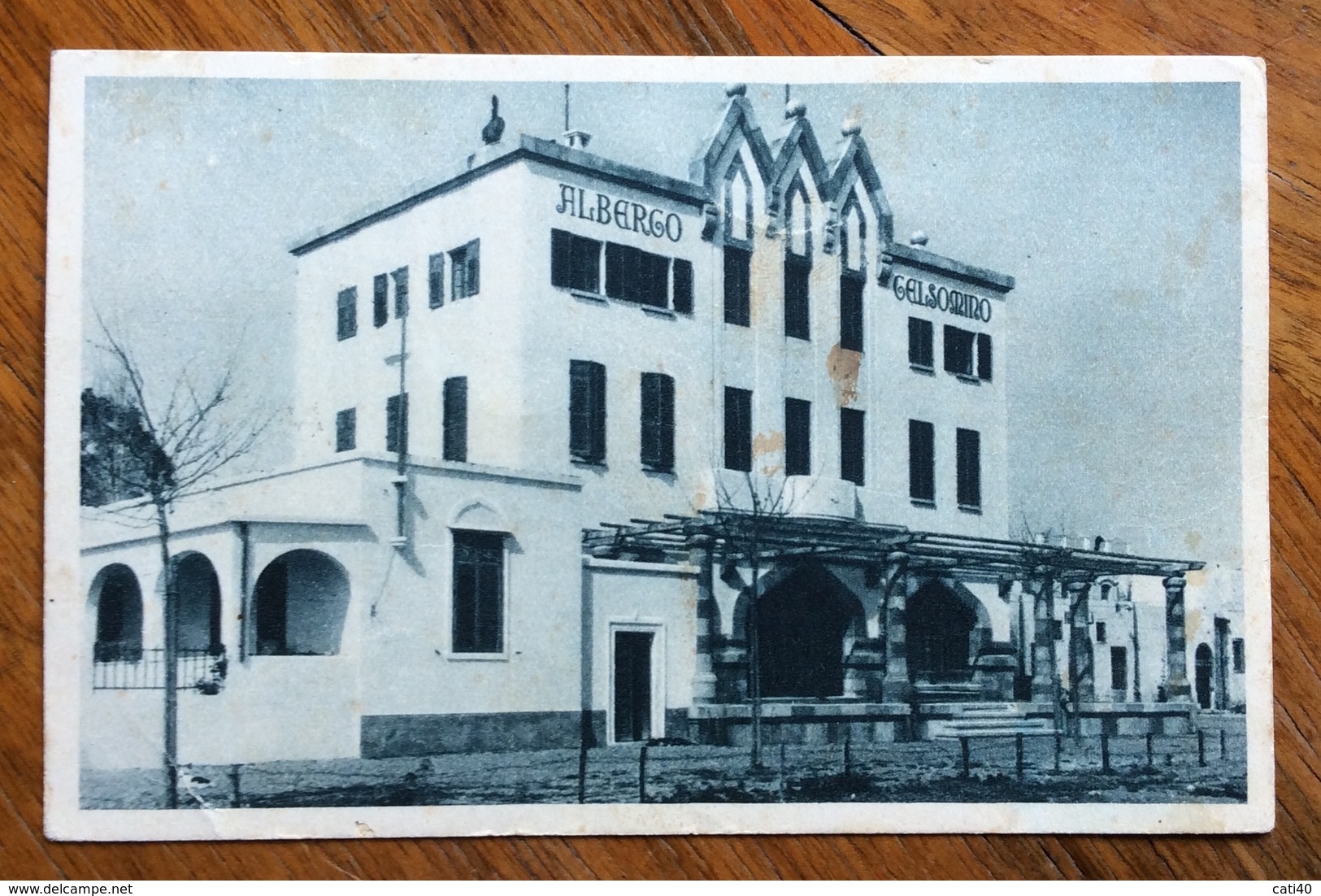 COO * EGEO * 28/3/1937  Su 10 C CARTOLINA ALBERGO GELSOMINO Con Buona Pasqua RISTORANTE FASCIO F.lli PALTRINIERI A RODI - Egeo