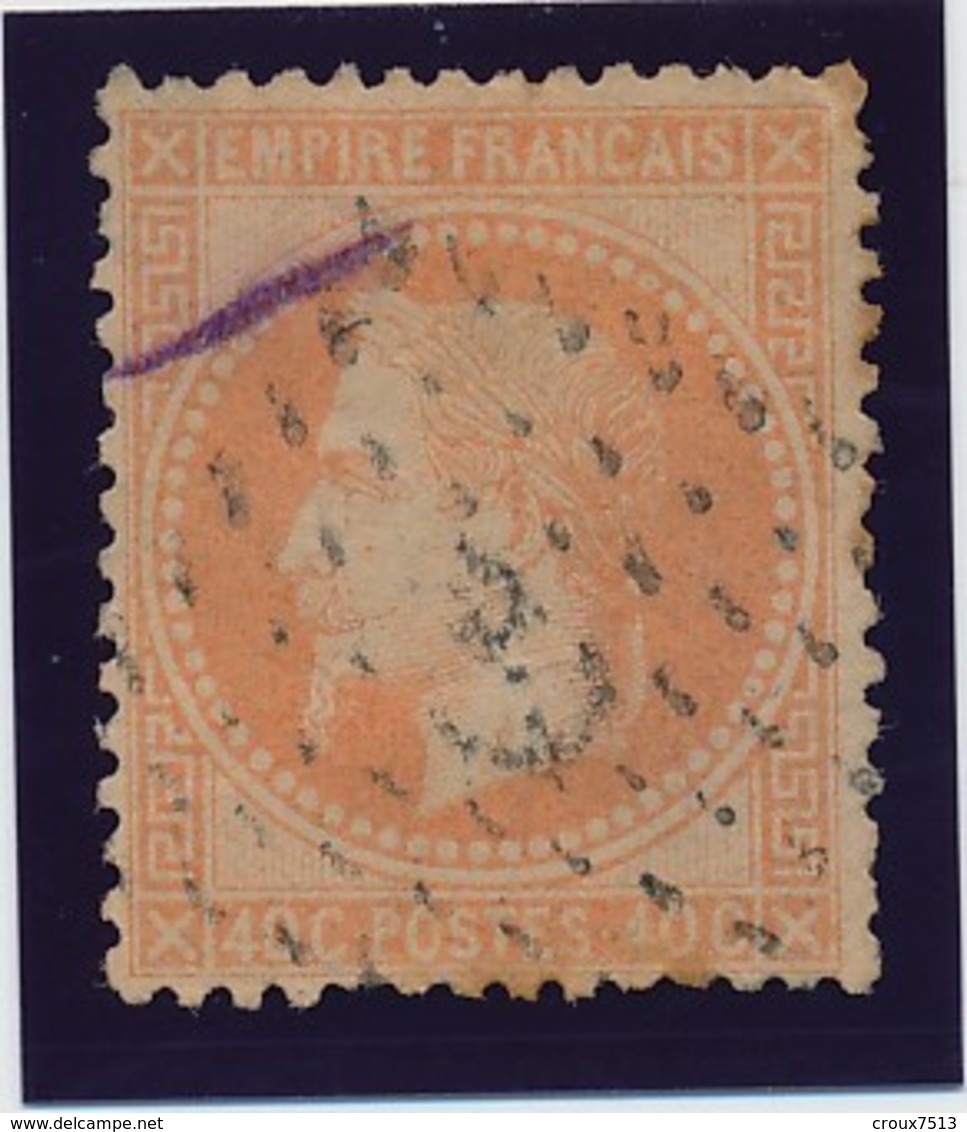 40 C Orange N° 31 Oblitéré Ancre Noire B. - 1863-1870 Napoléon III Lauré