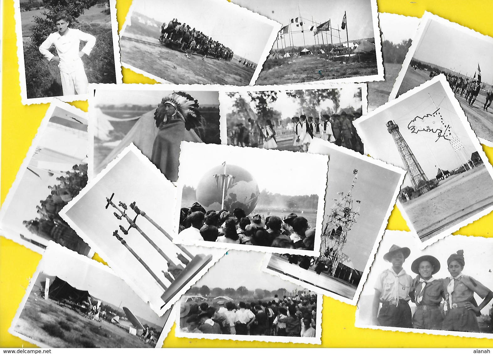 JAMBOREE 1947 16 Photos Originales Amateur Scouts - Autres & Non Classés