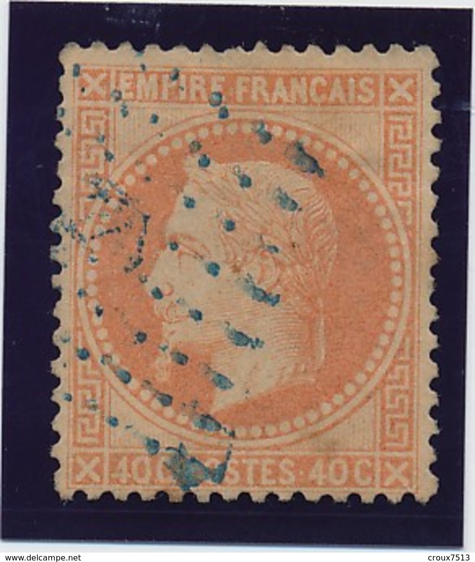 40 C Orange N° 31 Oblitéré Ancre Bleue TB. - 1863-1870 Napoléon III Con Laureles