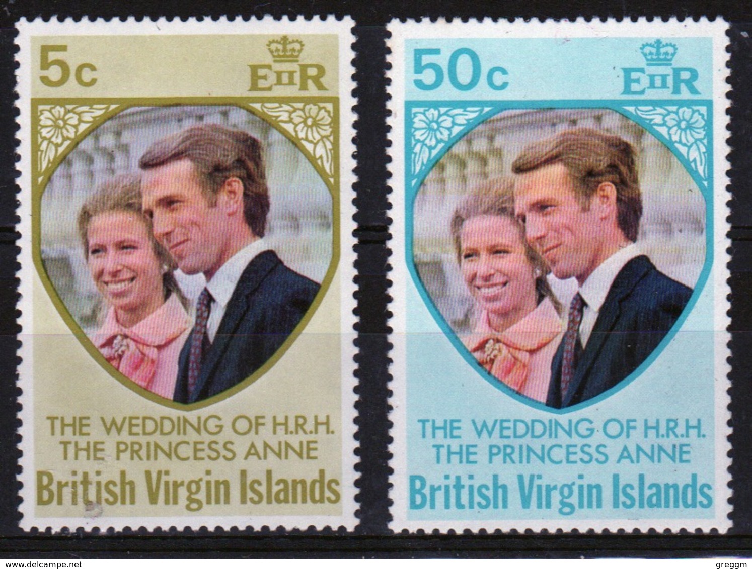 British Virgin Islands 1973 Queen Elizabeth Set Of Stamps Celebrating Royal Wedding. - British Virgin Islands