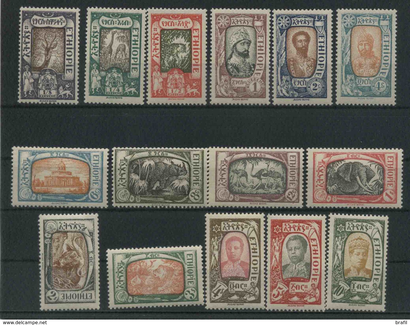 1919 Etiopia, Effigi E Soggetti Diversi, Serie Completa Nuova (**) - Etiopia