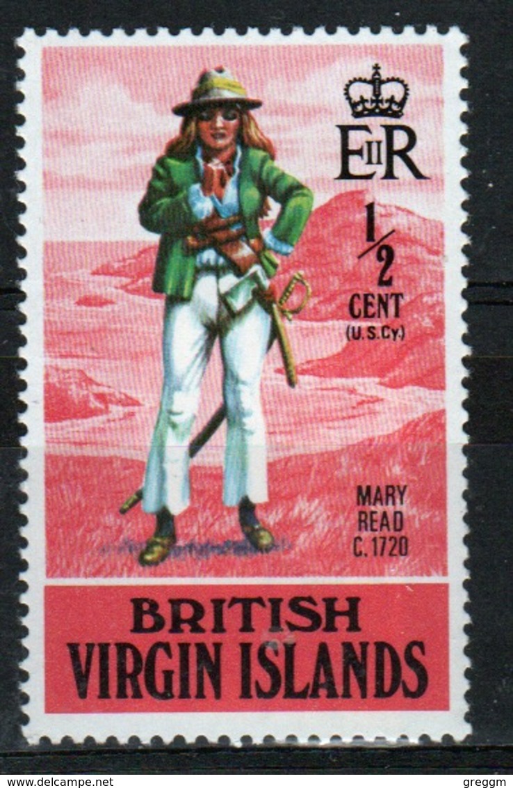 British Virgin Islands 1970 Queen Elizabeth Single Stamp From The Pirate Set. - British Virgin Islands