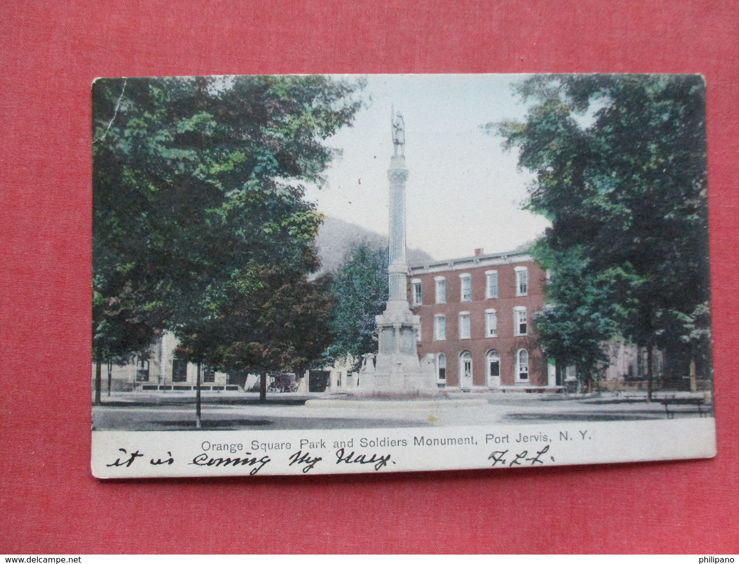 Orange Square Park & Soldiers Monument   Port Jervis - New York > >   Ref 3405 - Other & Unclassified