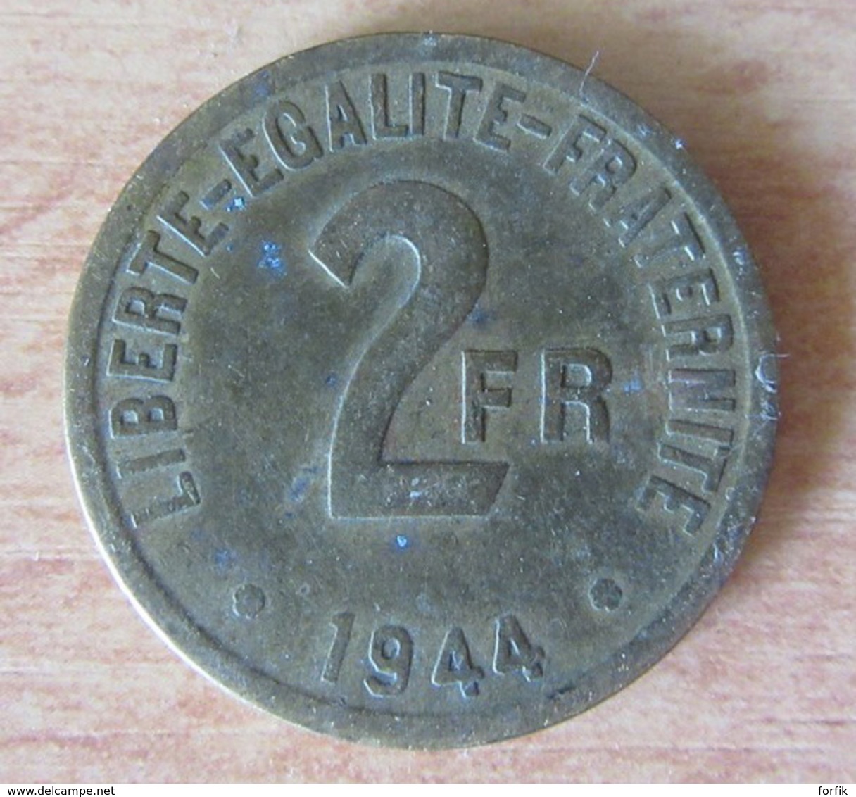 France - Monnaie 2 Francs "France" 1944 - Autres & Non Classés