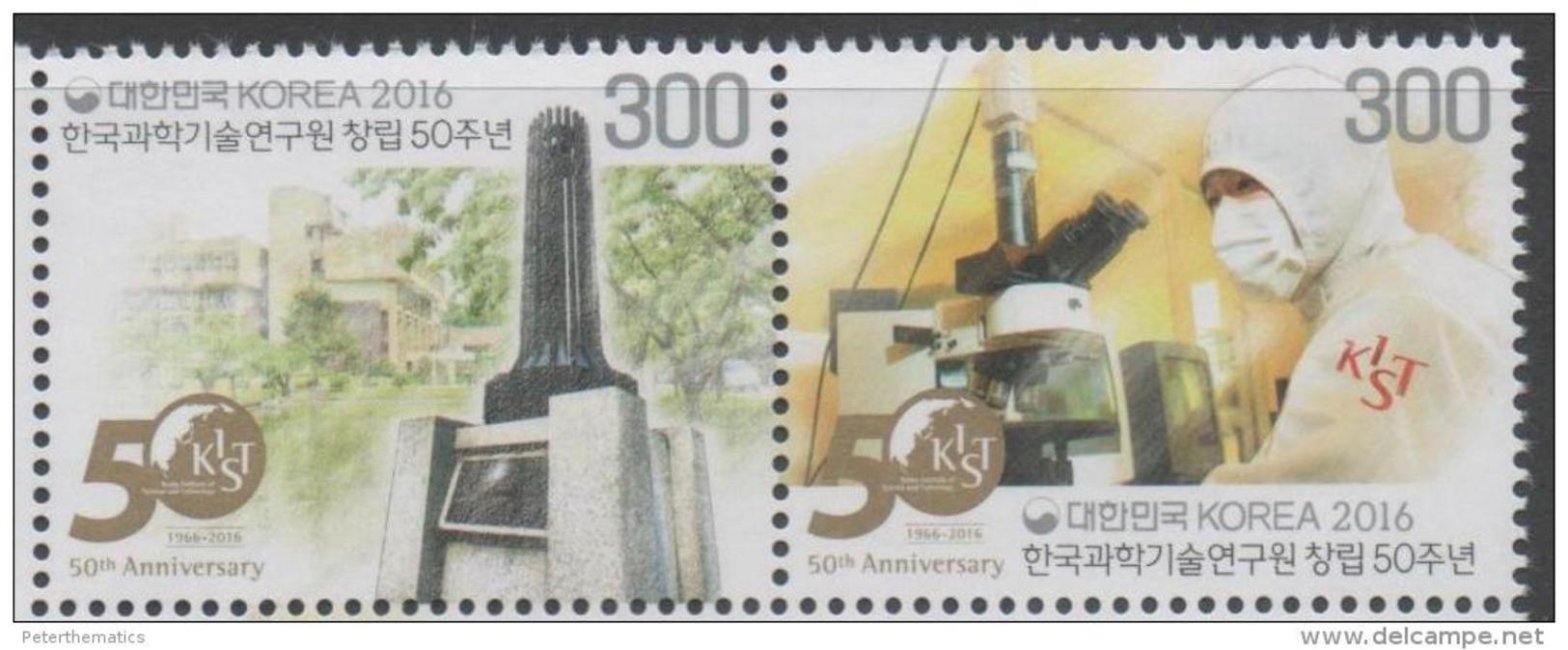 SOUTH KOREA , 2016, MNH, KOREAN INSTITUTE OF SCIENCE AND TECHNOLOGY, MICROSCOPES,2v - Other & Unclassified