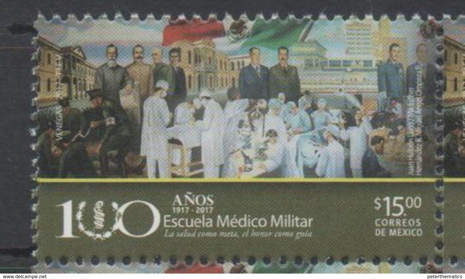 MEXICO, 2017, MNH, MILITARY, MEDICINE, MILITARY MEDICAL SCHOOL,1v - Other & Unclassified