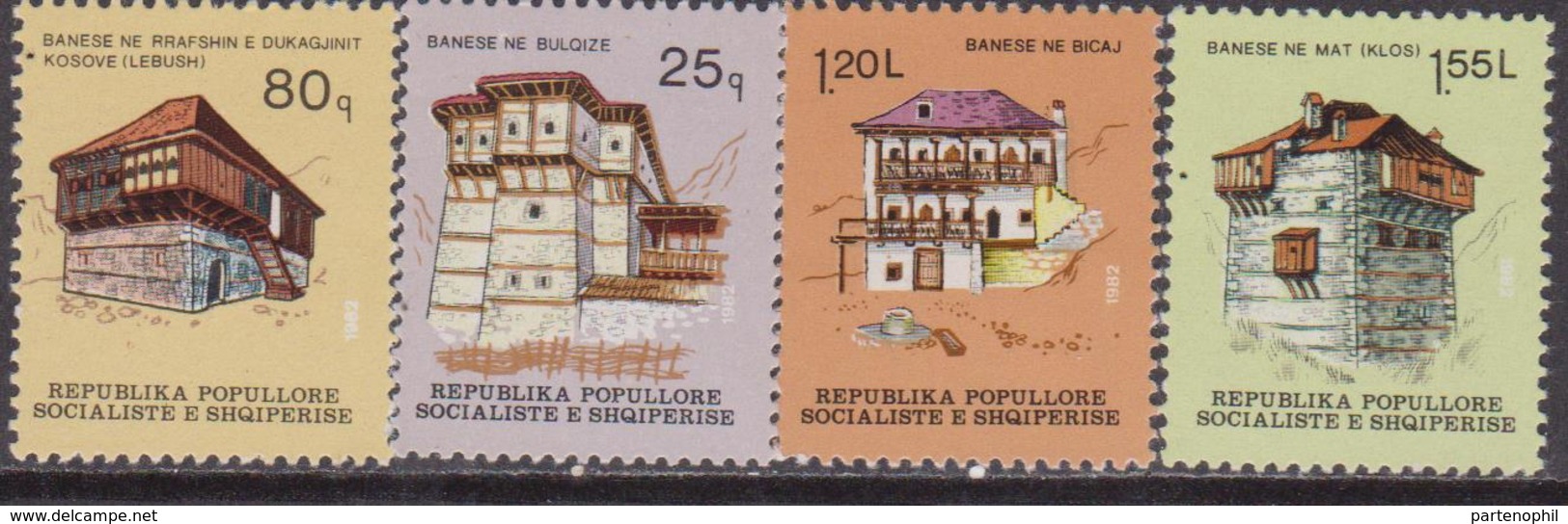 Albania Buildings Set Mnh - Altri & Non Classificati