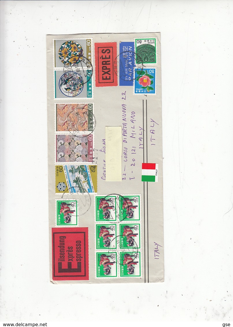 GIAPPONE  1985 - Yvert 1506/9 - 1375 - 1499 - Storia Postale