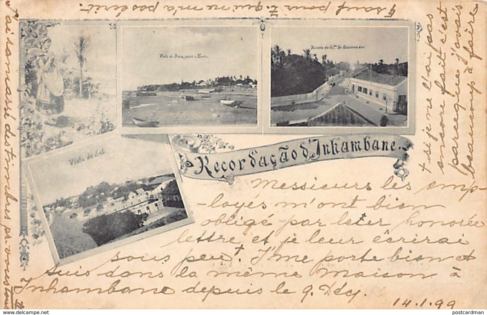 Mozambique - INHAMBANE - Multi-views Postcard - Year 1899. - Mozambique