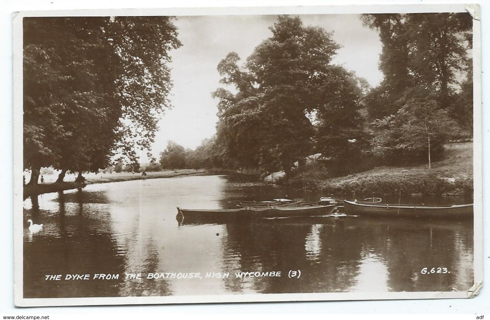 CPSM HIGH WYCOMBE, THE DYKE FROM THE BOATHOUSE, Format 9 Cm Sur 14 Cm Environ, BUCKINGHAMSHIRE, ANGLETERRE - Buckinghamshire