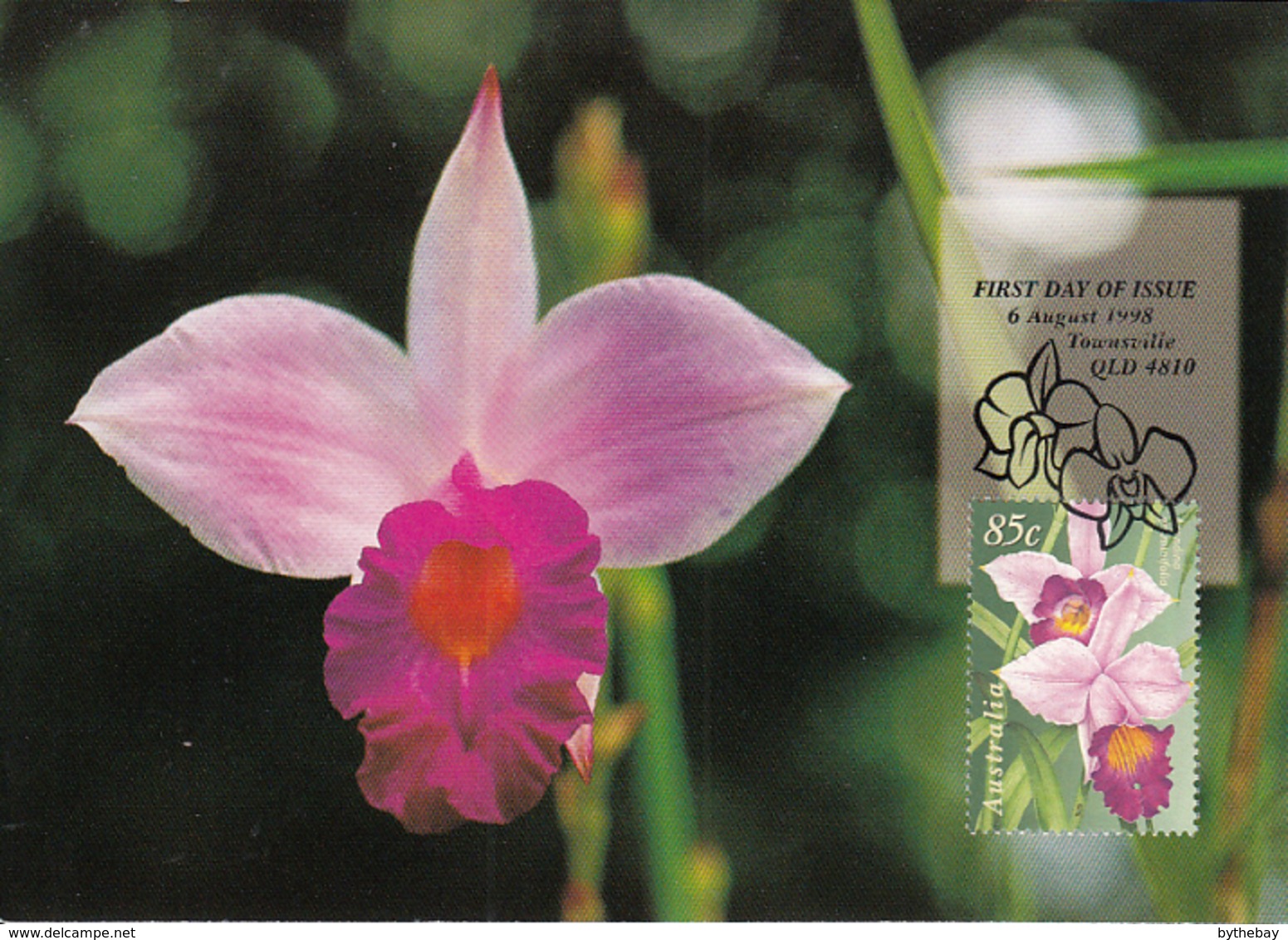 Australia 1998 Maxicard Sc 1681-1684 Orchids Joint With Singapore - Maximum Cards