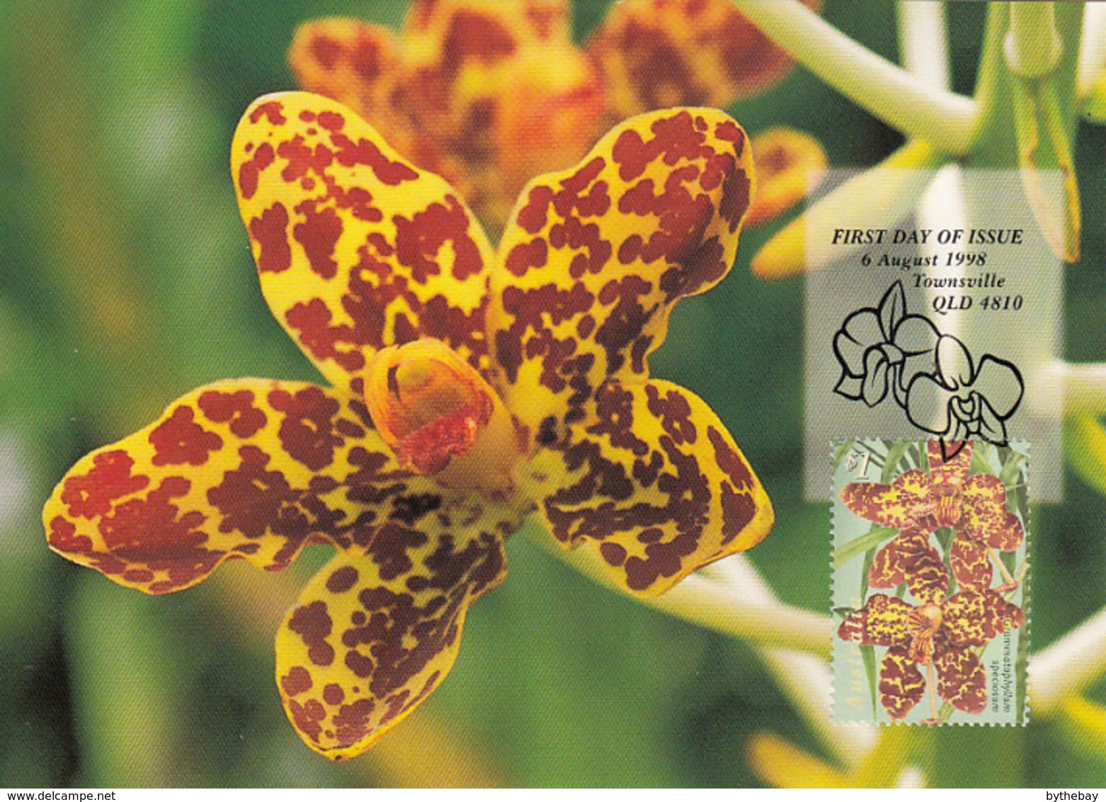 Australia 1998 Maxicard Sc 1681-1684 Orchids Joint With Singapore - Cartes-Maximum (CM)