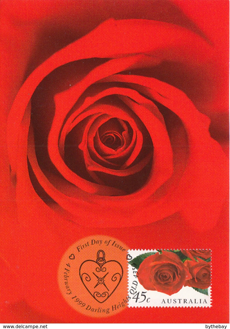 Australia 1999 Maxicard Sc 1723 45c Red Roses - Cartes-Maximum (CM)