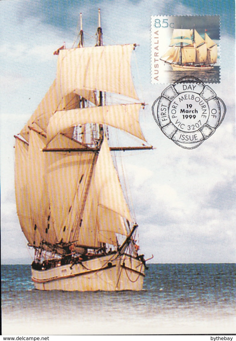 Australia 1999 Maxicard Sc 1729-1732 Sailing Ships - Maximum Cards