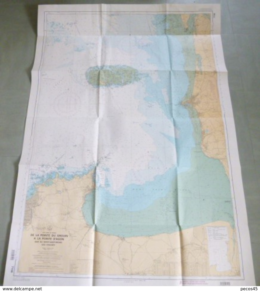 Carte Marine S.H.O.M. N° 7256 S : Baie Du MONT ST-MICHEL / Iles CHAUSEY - 1999. - Nautical Charts