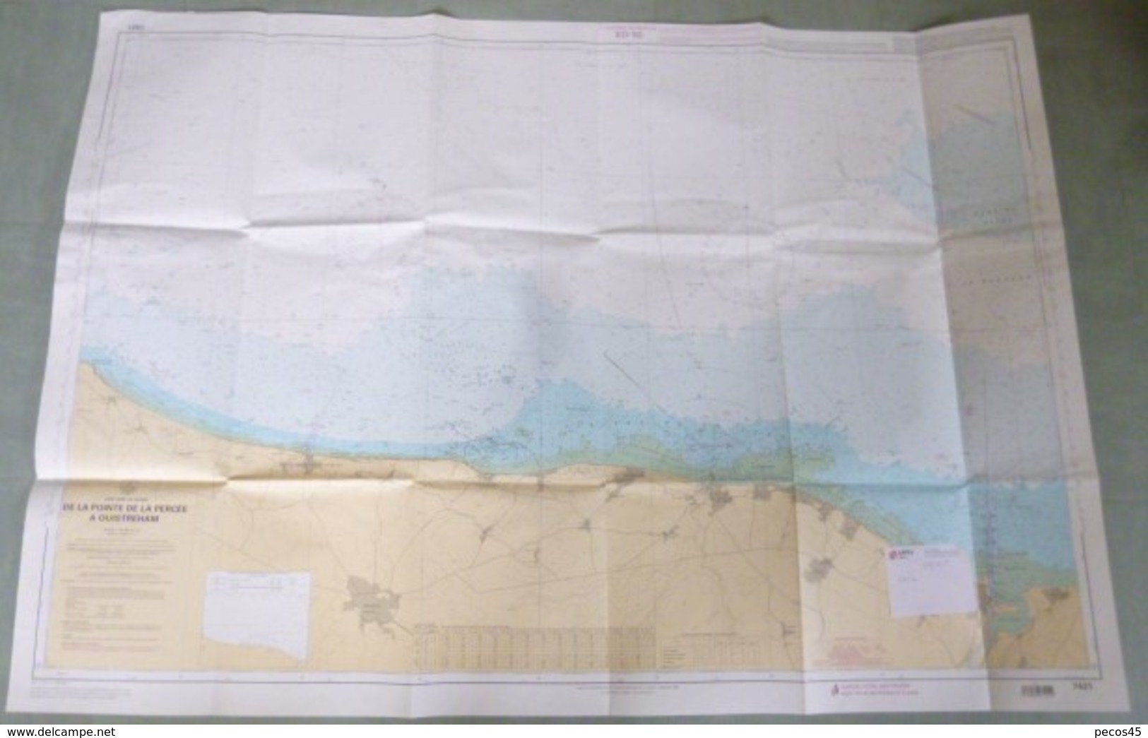 Carte Marine S.H.O.M. N° 7421 S : De La Pte Percée à OUISTREHAM - 2002. - Nautical Charts