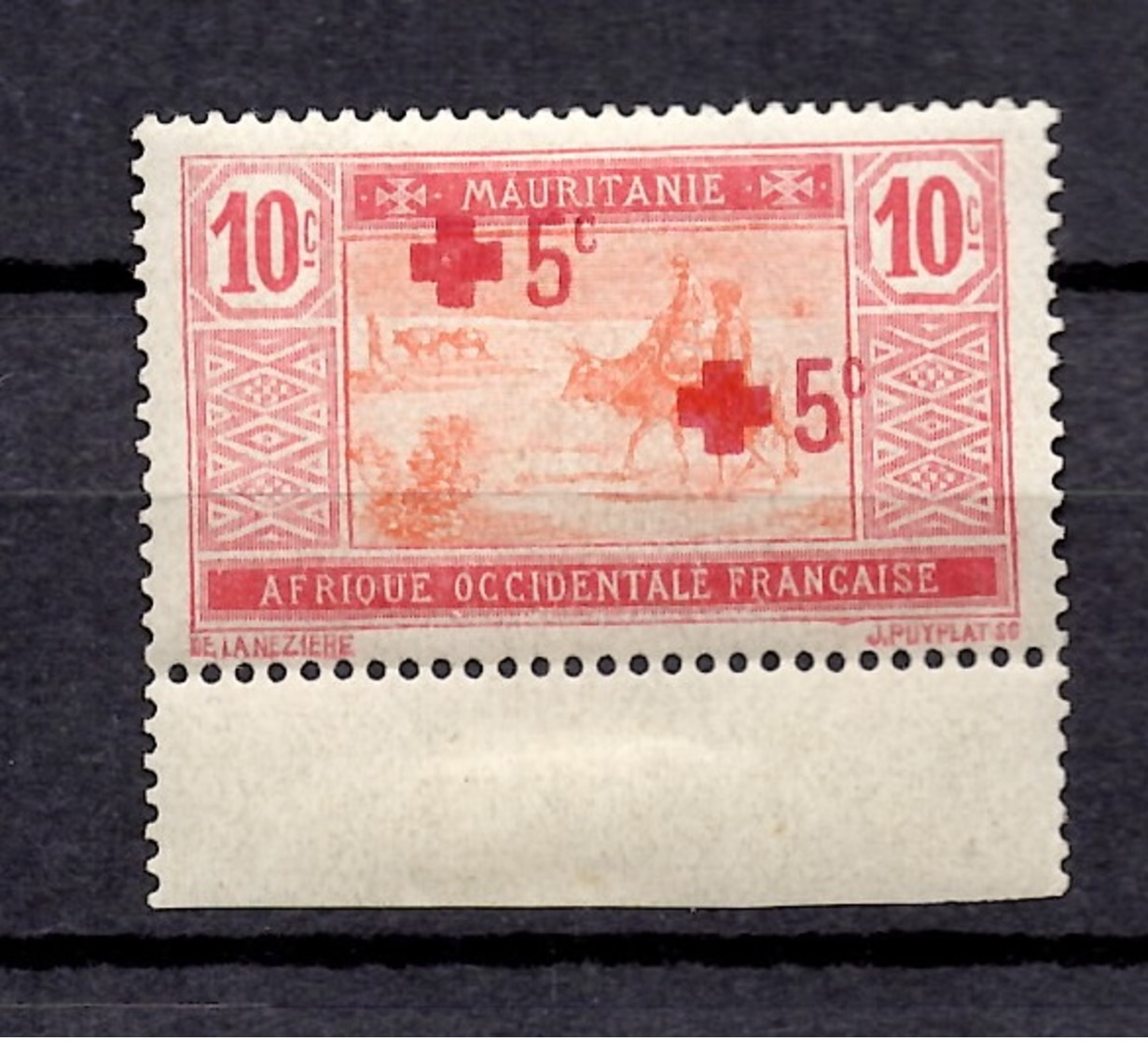 Mauritanie Variété Maury N° 33a Double Surcharge Neuf *. Signé Herman. B/TB. A Saisir! - Neufs