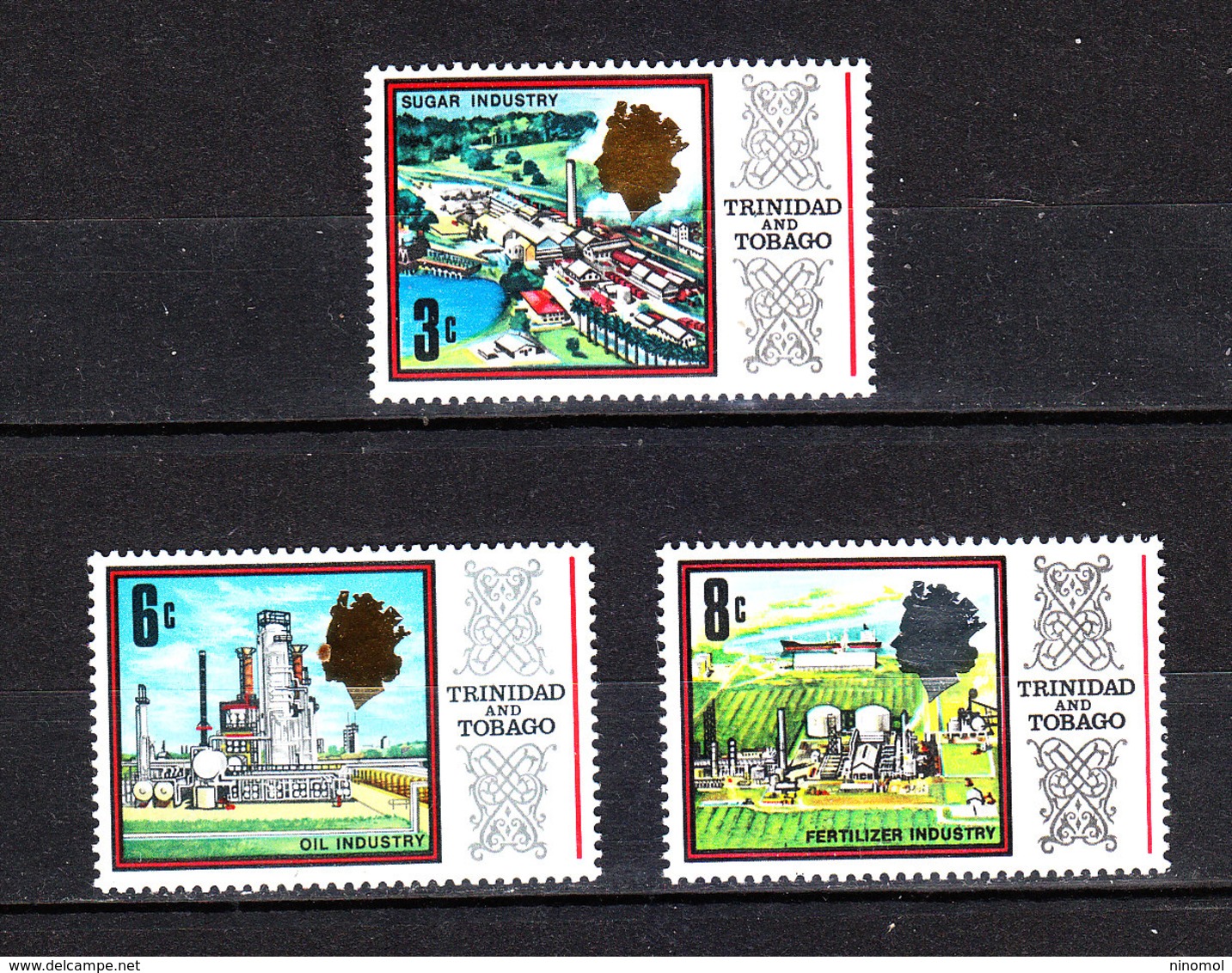 Trinidad &Tobago -1969. Industrie : Zucchero,petrolio,fertilizzanti.  Industries: Sugar, Oil, Fertilizer. MNH - Factories & Industries