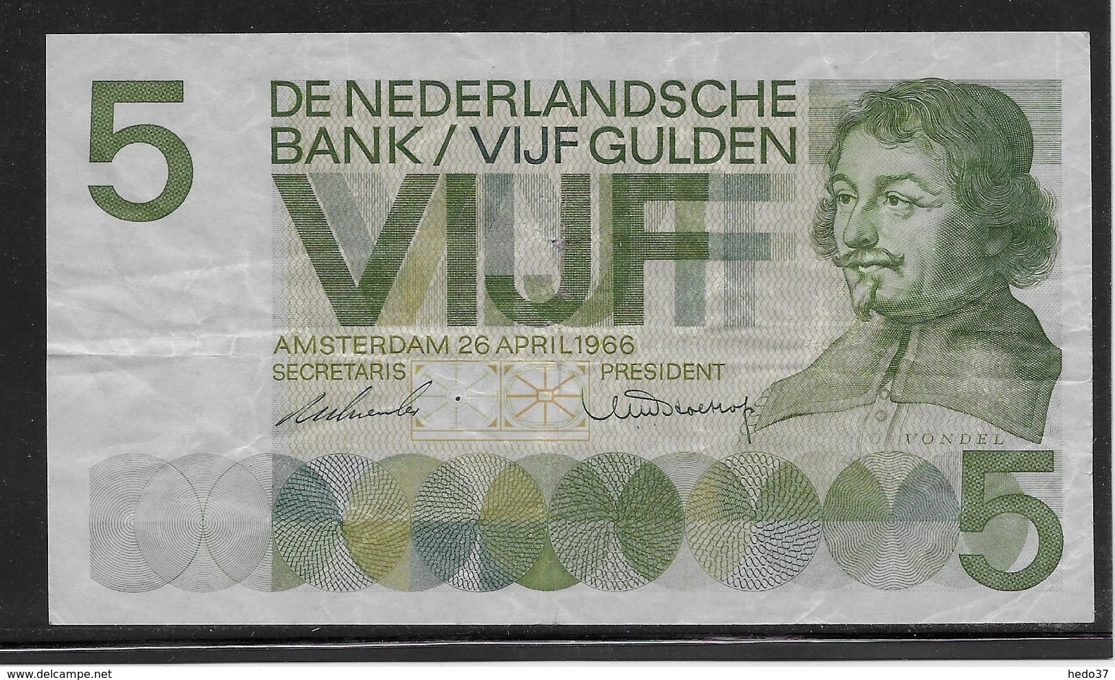 Pays Bas - 5 Gulden - Pick N°90 - TTB - 5 Florín Holandés (gulden)