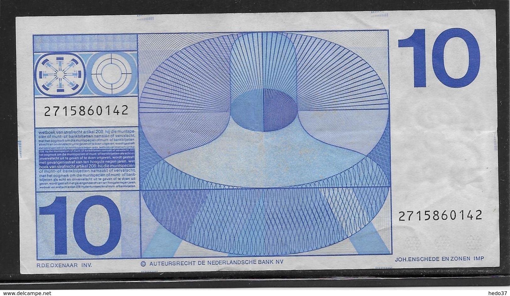 Pays Bas - 10 Gulden - Pick N°91 - TTB - 10 Gulden