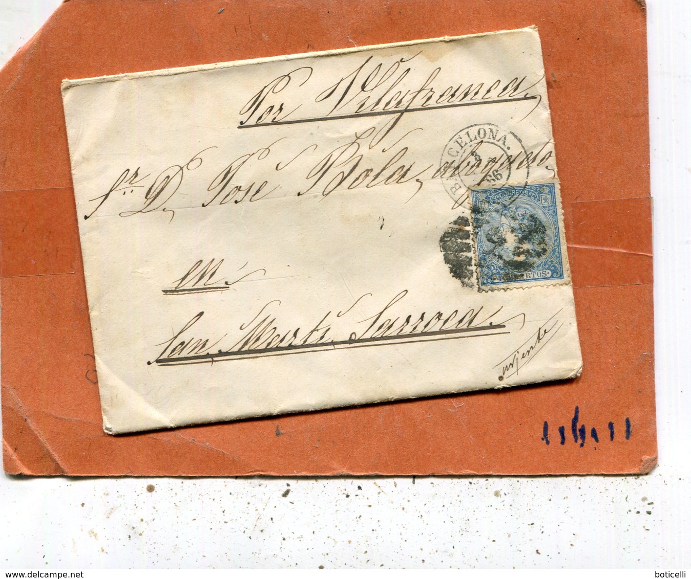 ESPAGNE Lettre De 1868 - Briefe U. Dokumente