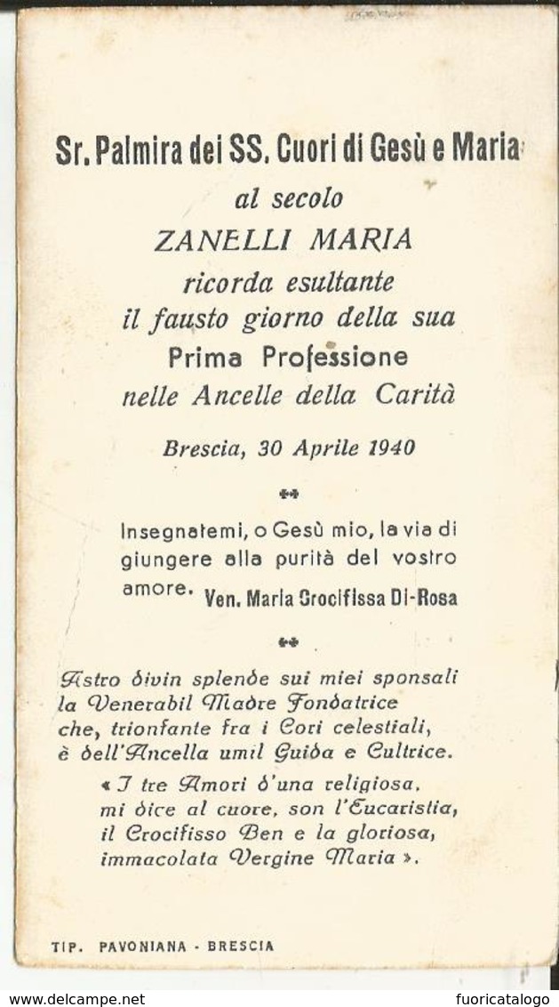 SANTINO  SUOR MARIA CROCIFISSA DI ROSA - Santini