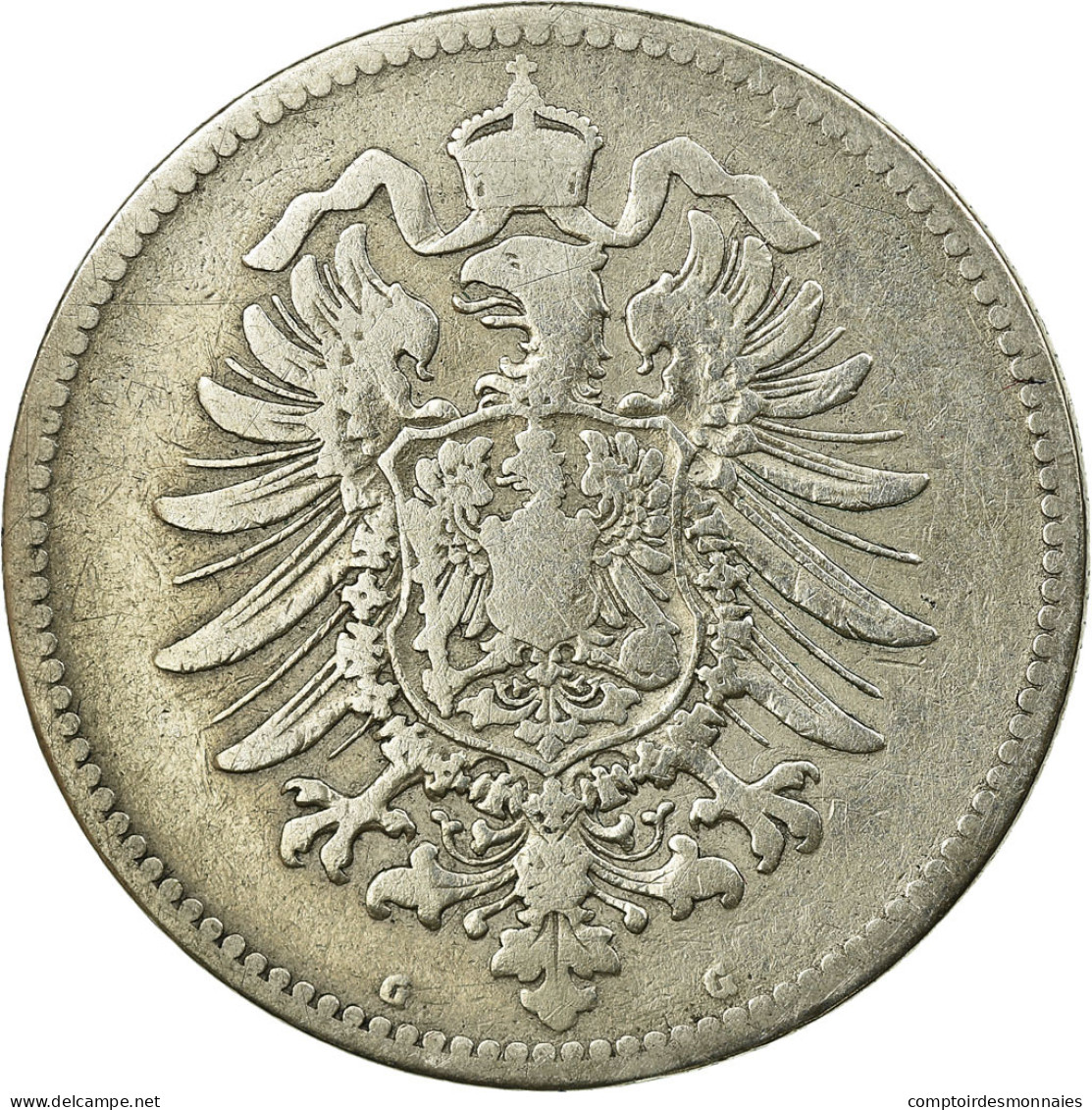 Monnaie, GERMANY - EMPIRE, Wilhelm I, Mark, 1874, Karlsruhe, TB, Argent, KM:7 - 1 Mark