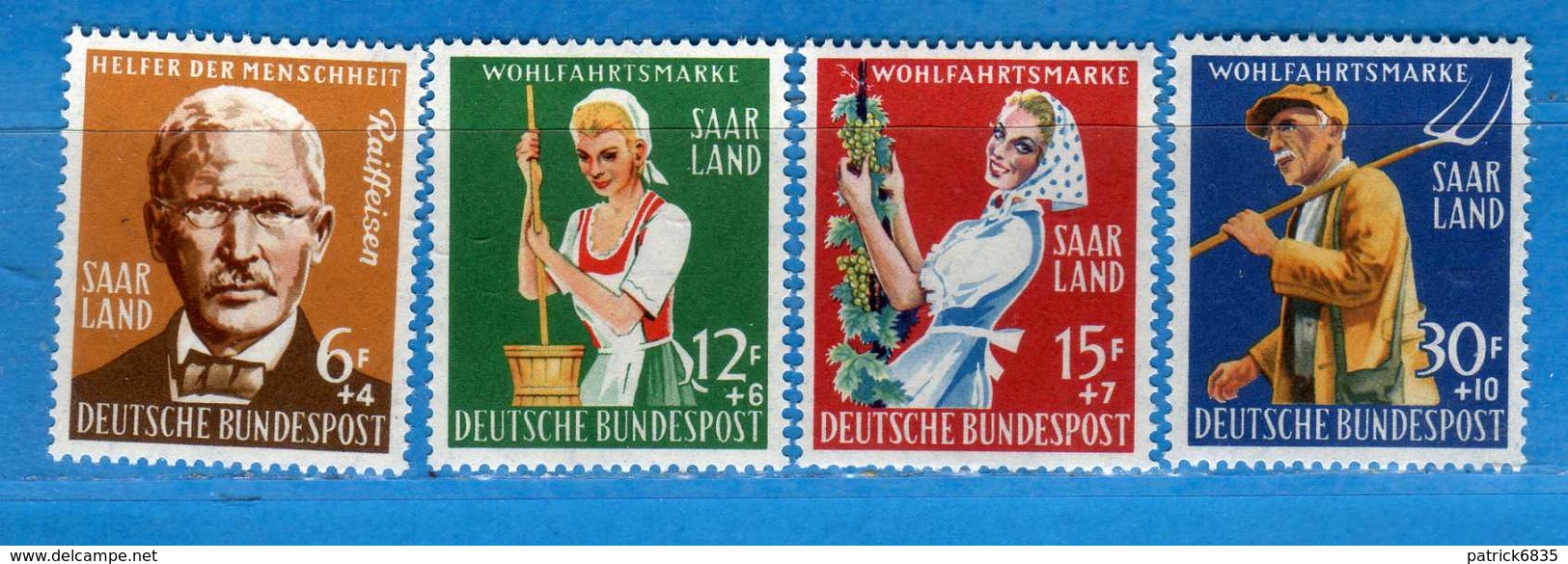 (Mn1) SAAR LAND **- 1958 - Au Service De L'Humanité. Yvert. 423 à 426. MNH   Vedi Descrizione - Nuovi