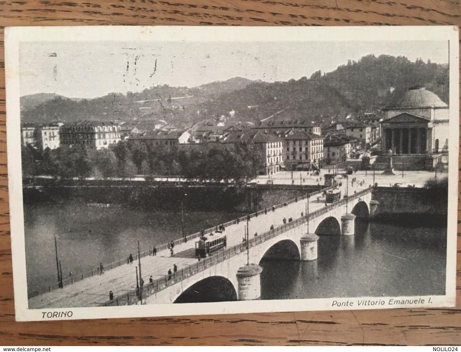 CPA, Torino, Ponte Vittorio Emanuele I , écrite En 1928, Timbre - Bridges