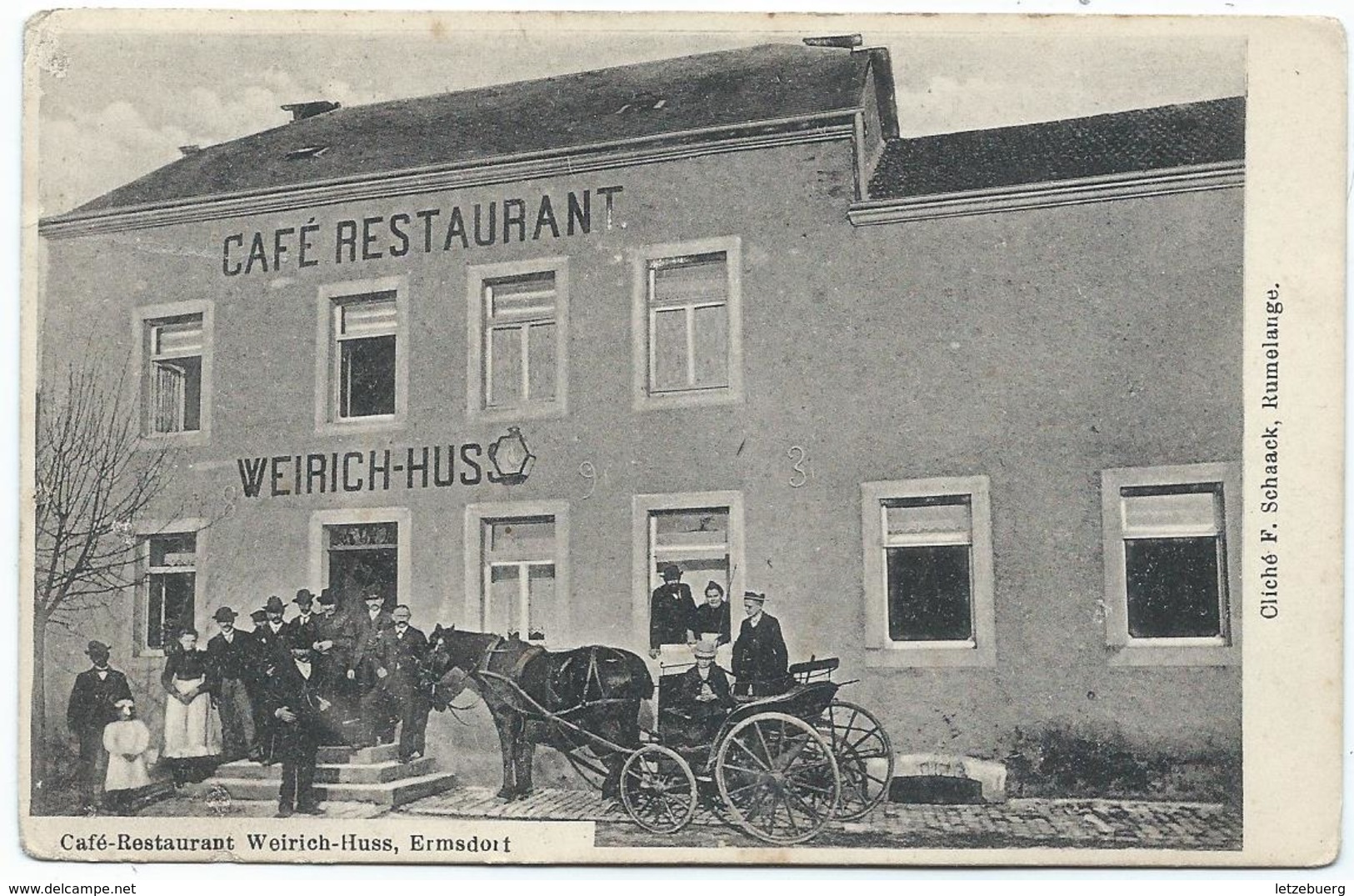 Ermsdorf - Café-Restaurant Weirich-Huss (ca. 1909) - Autres & Non Classés