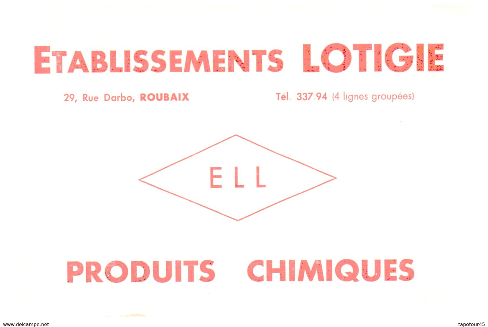 P C/Buvard Produits Chimiques "Lotigie"  (N= 1) - P