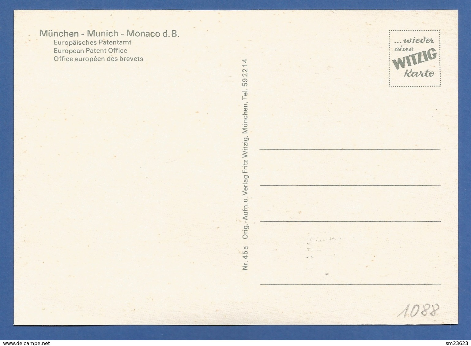 BRD 1981  Mi.Nr. 1088 , EUROPA CEPT Sympathie-Mitläufer Europäisches Patentamt München - Maximum Card - Bonn 12-2-1981 - 1969