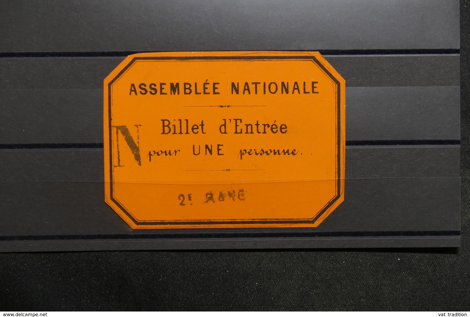 FRANCE - Ticket D 'entrée De L 'Assemblée Nationale - L 31413 - Tickets - Vouchers