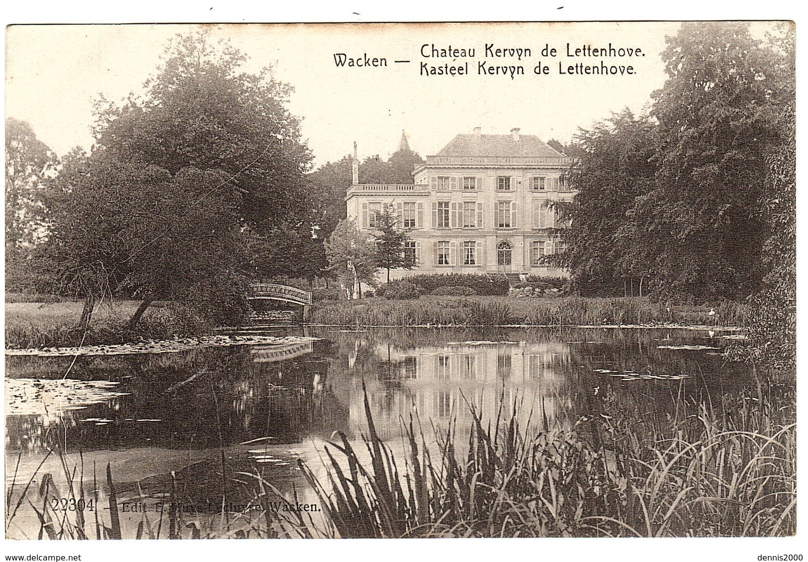 DENTERGEM - WAKKEN, WACKEN, Section De DENTERGEM - Chateau Kervyn De Lettenhove - Kasteel Kervyn - Ed. E. Huys-Lecluyse - Dentergem