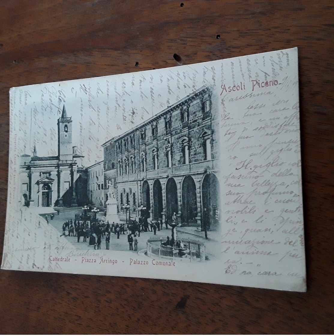 Cartolina Postale 1930, Ascoli Piceno, Piazza Arringo - Ascoli Piceno