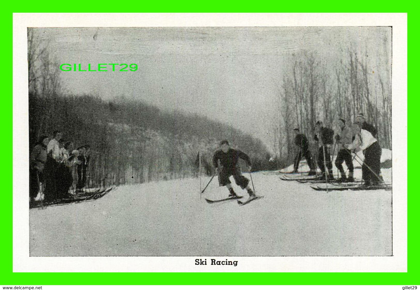 LAKE PLACID, NY - MINI-POSTCARD - SKI RACING - ANIMATED - - Autres & Non Classés