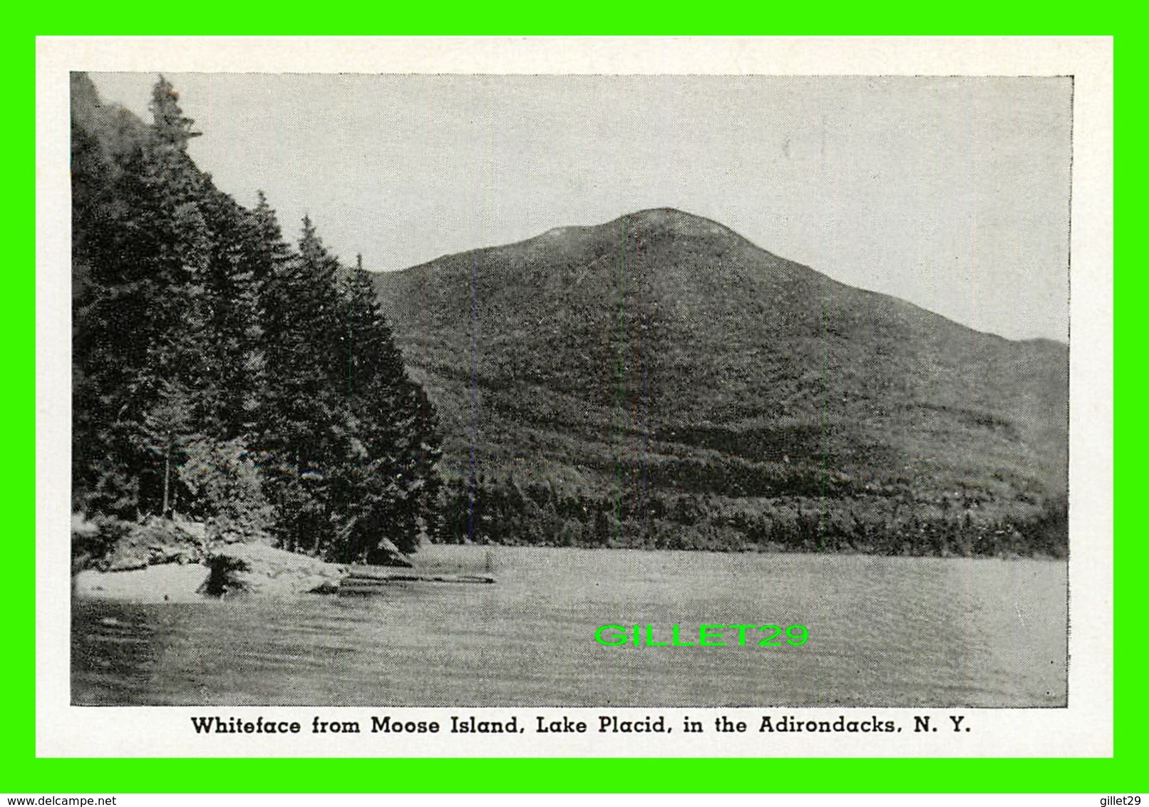 LAKE PLACID, NY - MINI-POSTCARD - WHITEFACE FROM MOOSE ISLAND, LAKE PLACID,IN THE ADIRONDACKS - - Autres & Non Classés