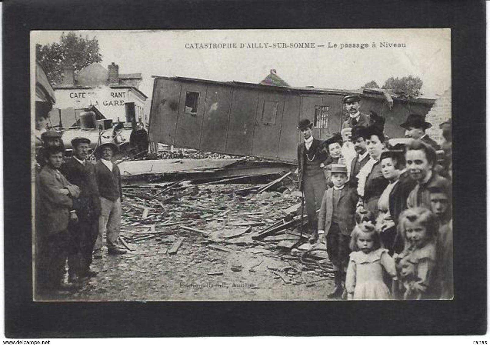 CPA Somme 80 Ailly Sur Somme Catastrophe Déraillement Train Chemin De Fer Non Circulé - Other & Unclassified