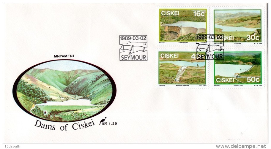 Ciskei - 1989 Dams FDC # SG 145-148 , Mi 149-152 - Ciskei