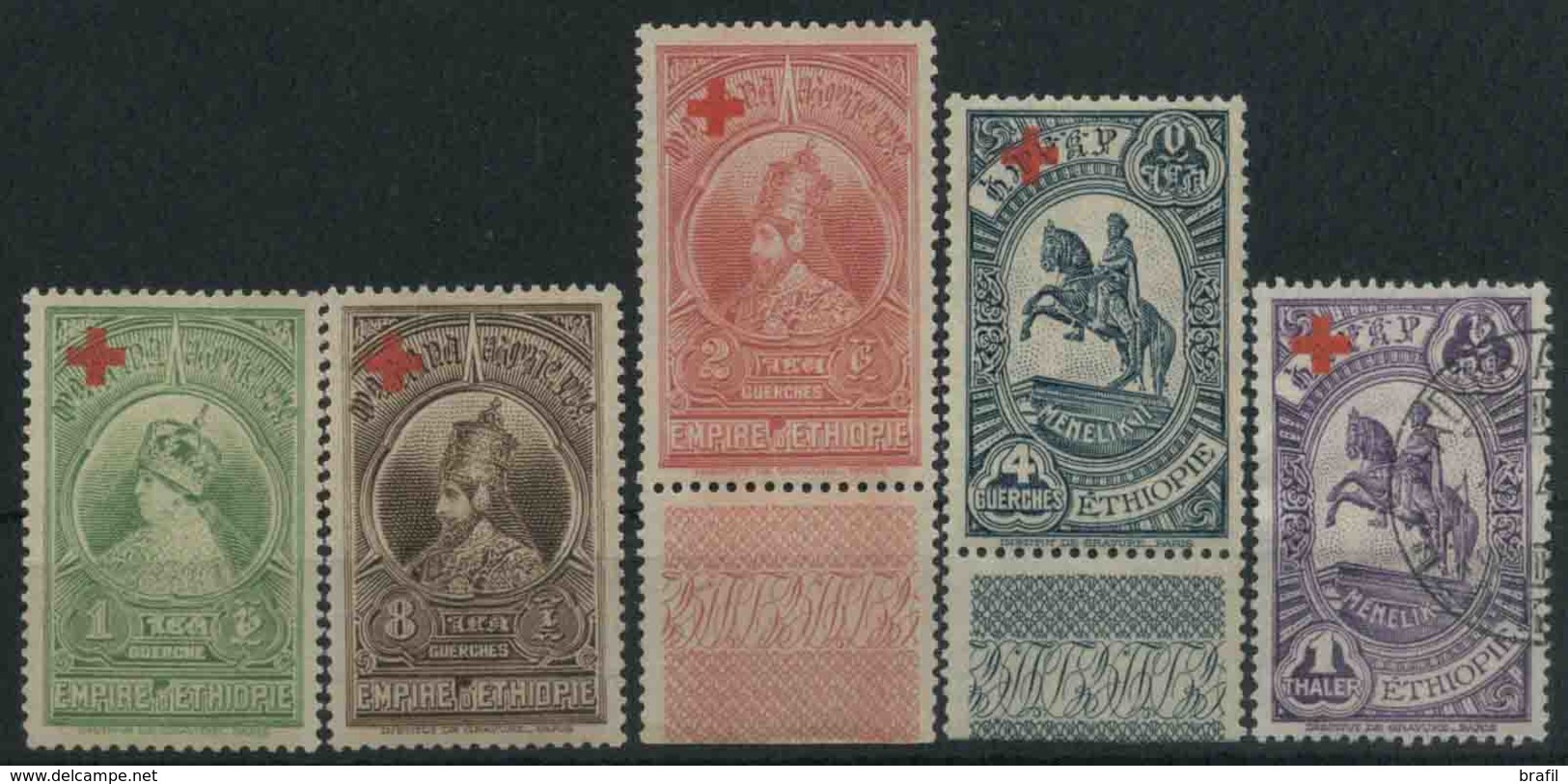 1936 Etiopia, A Favore Croce Rossa Serie Completa (**) 1+1 Usato - Äthiopien