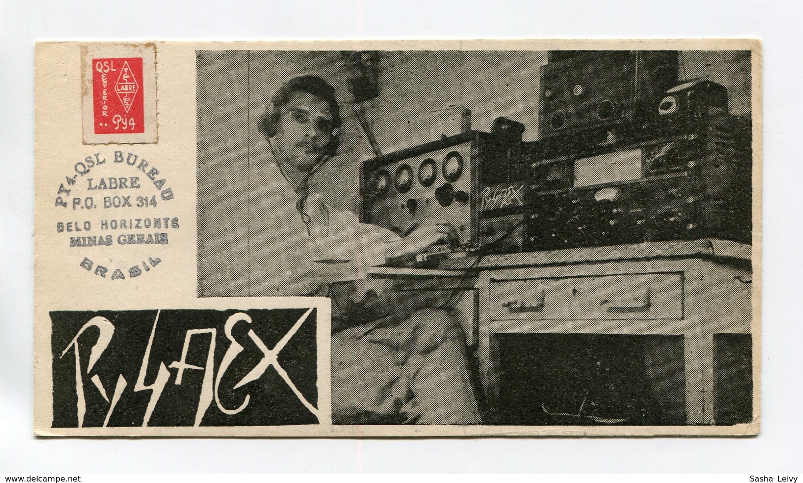 QSL RADIO AMATEUR CARD 1961 PY4AEX MINAS GERAIS BRASIL BRAZIL A53 - Radio Amatoriale