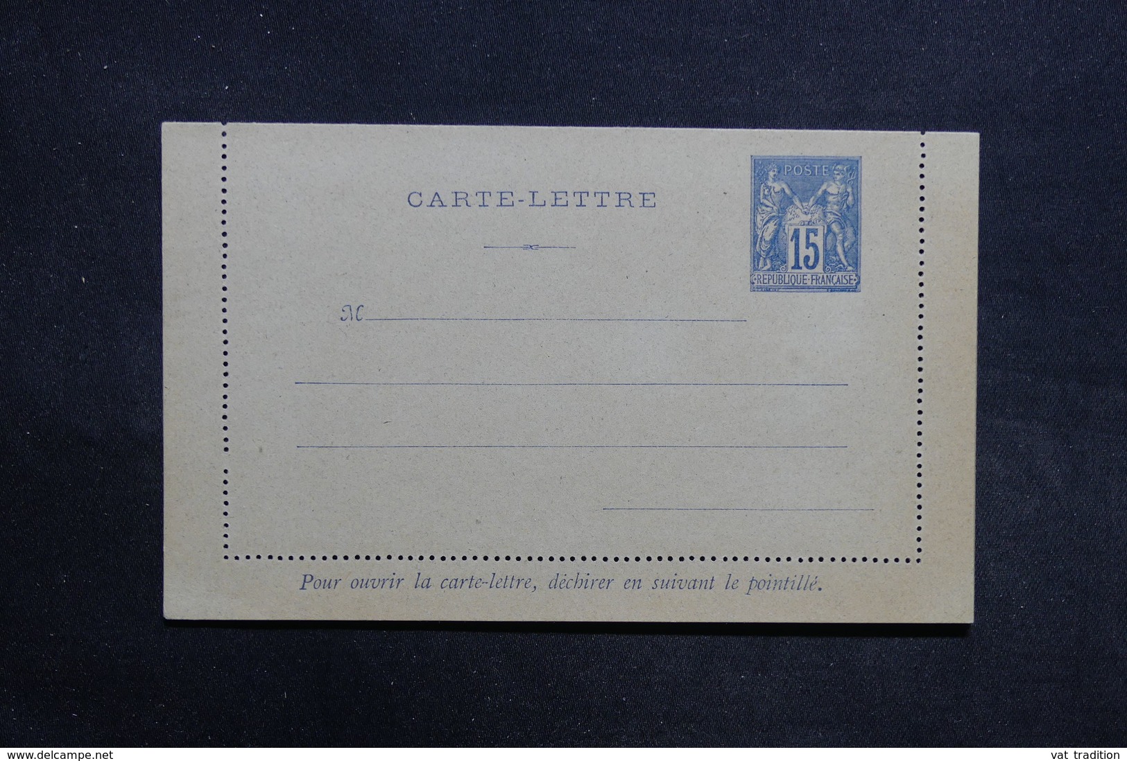 FRANCE - Entier Postal Type Sage Non Circulé ( Petite Variété De Piquage ) - L 31450 - Kaartbrieven
