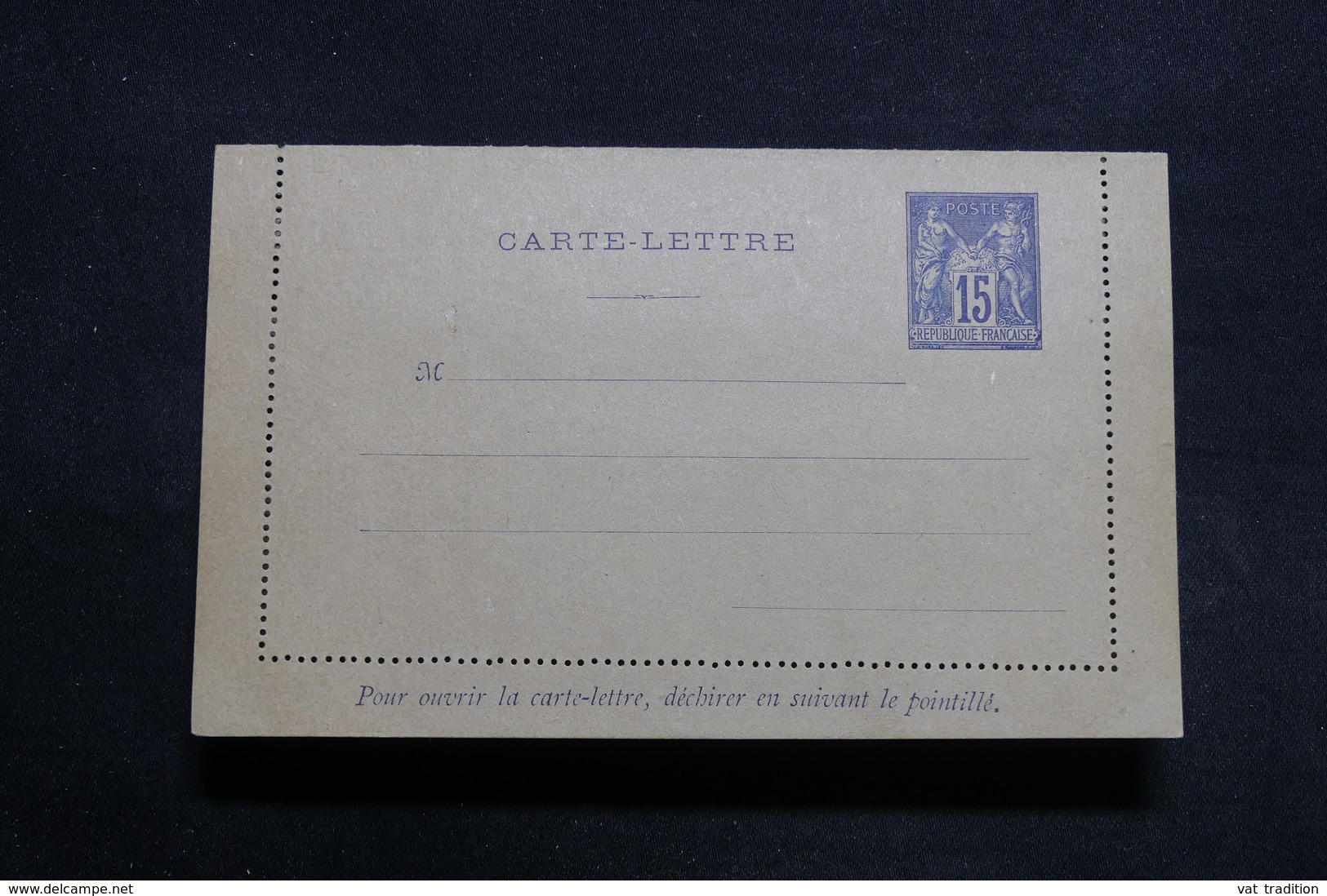 FRANCE - Entier Postal Type Sage Non Circulé ( Petite Variété De Piquage ) - L 31451 - Letter Cards