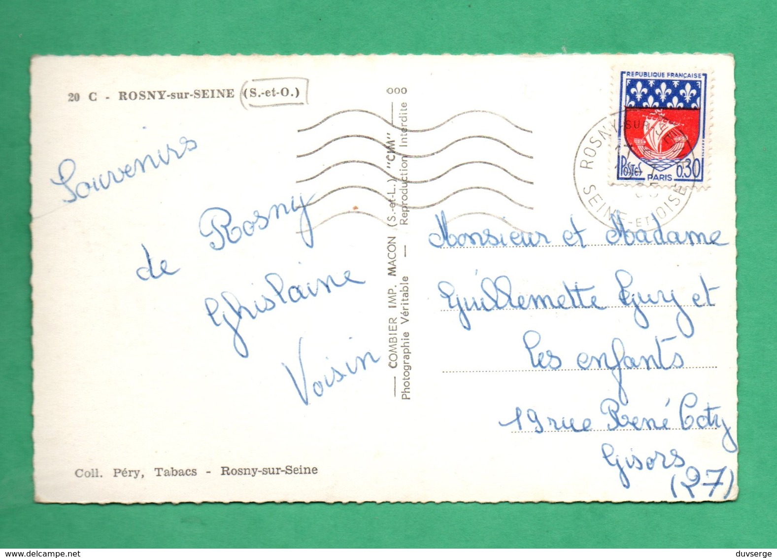 78 Yvelines Rosny Sur Seine Carte Multivues ( Format 8,8cm X 14cm ) - Rosny Sur Seine