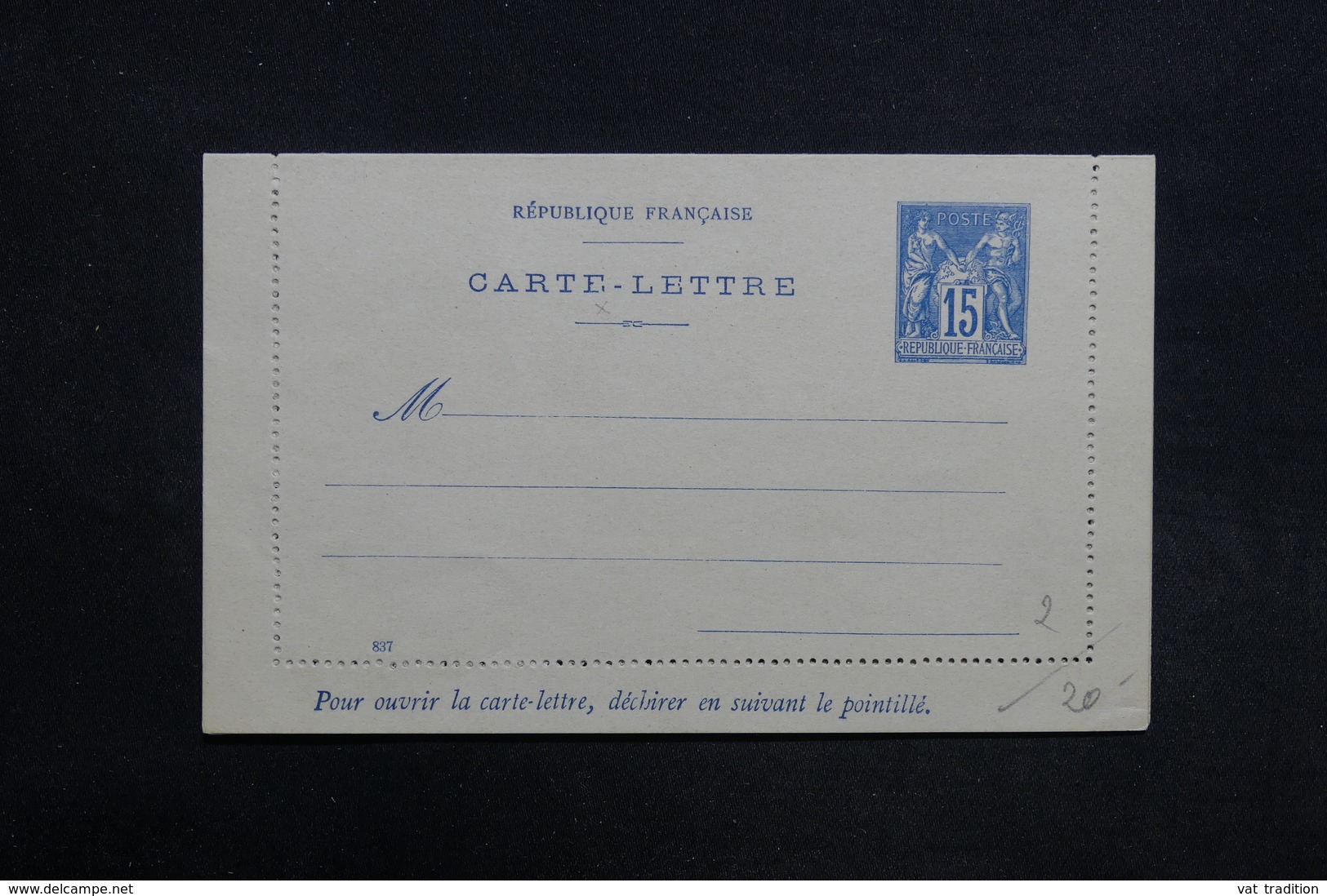 FRANCE - Entier Postal Type Sage Non Circulé - L 31455 - Letter Cards