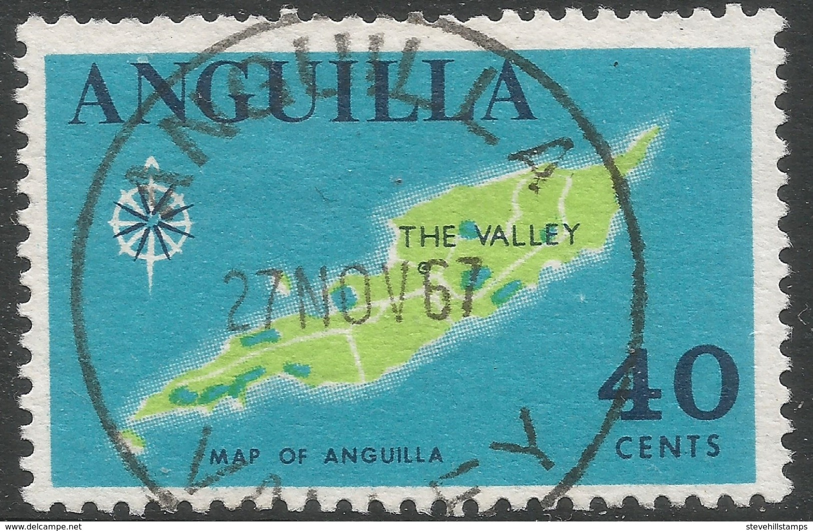 Anguilla. 1967-68 Definitives. 40c Used. SG 27 - Anguilla (1968-...)