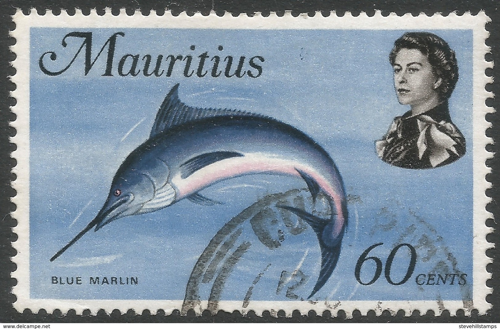 Mauritius. 1969 Sealife. 60c Used. SG 449b - Mauritius (1968-...)