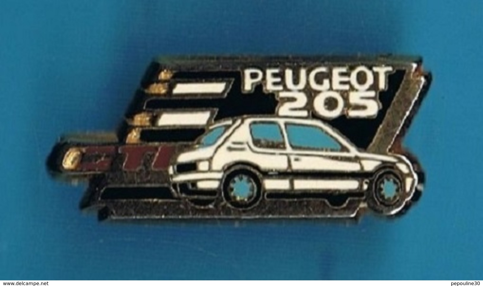 1 PIN'S  //    ** PEUGEOT / 205 GTI ** . (Hélium Paris) - Peugeot